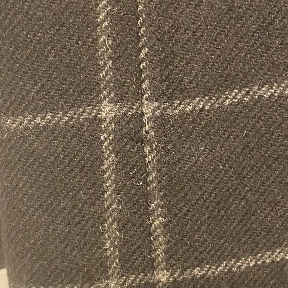 Perry Ellis sports coat black and gray windowpane Size Large 42 Vintage